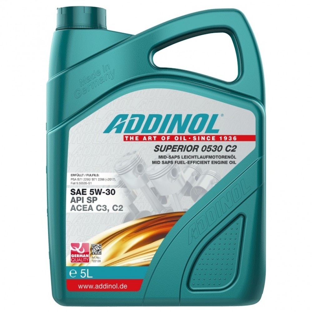 Масло Addinol SUPERIOR 0530 C2 5W-30 - 5 Литра Масло Addinol SUPERIOR 0530 C2 5W-30 - 5 Литра