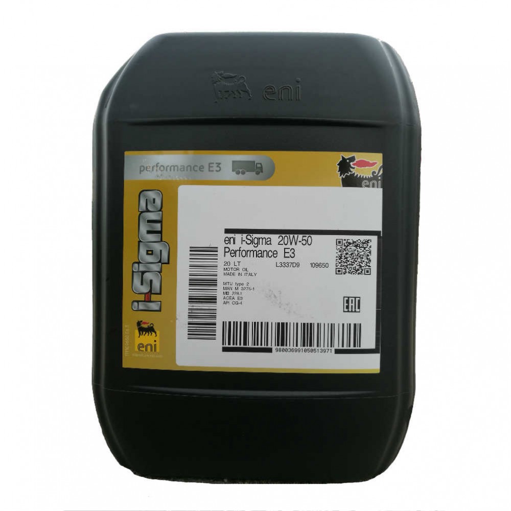 Масло ENI i-Sigma Performance E3 20W-50 - 20 Литра Масло ENI i-Sigma Performance E3 20W-50 - 20 Литра