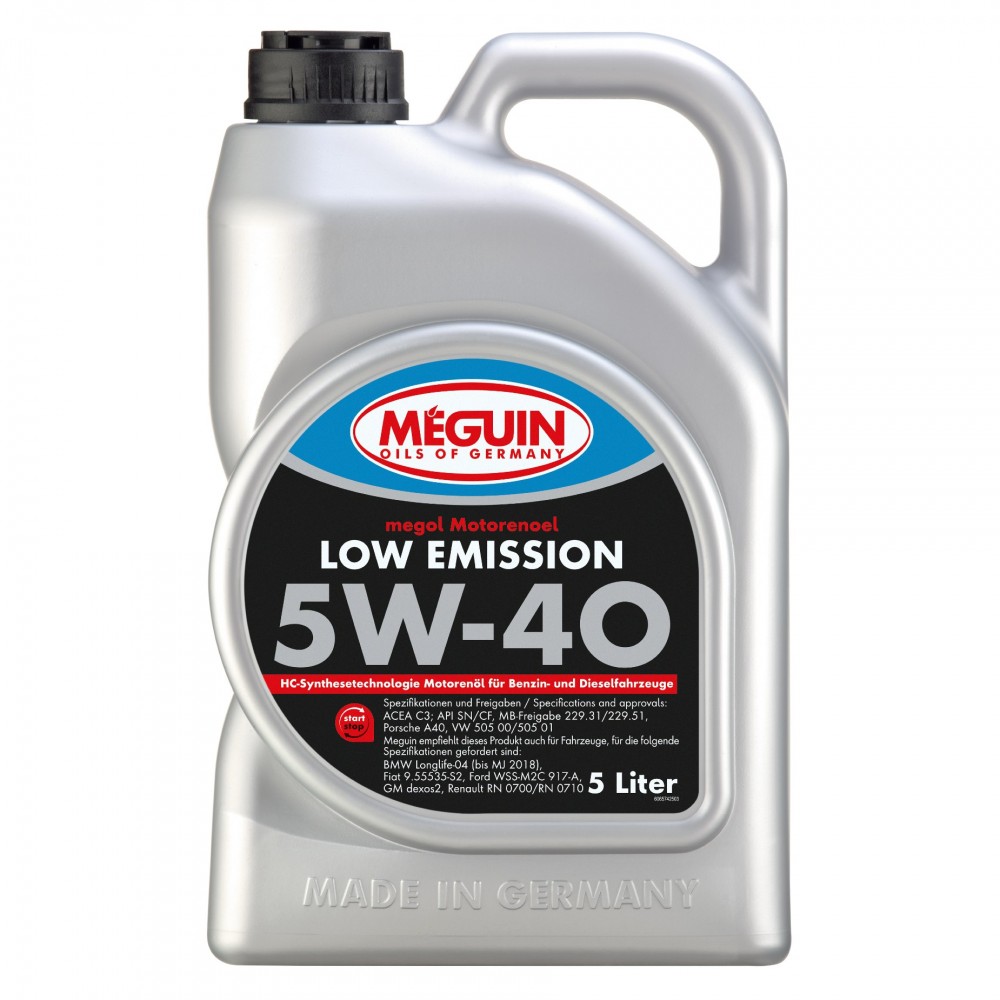 Масло MEGUIN Low Emission 5W-40 - 5 Литра