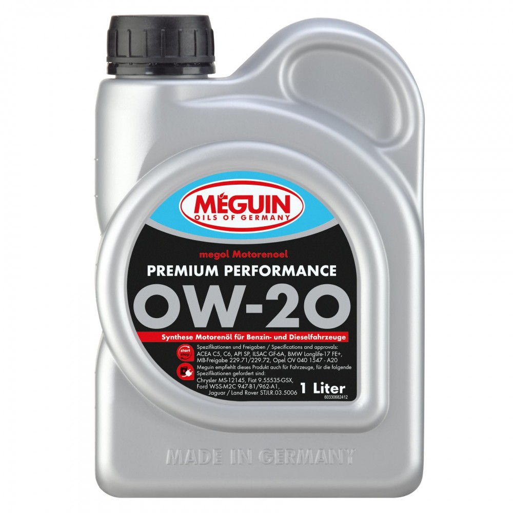 Масло MEGUIN Premium Performance 0W-20 - 1 Литър