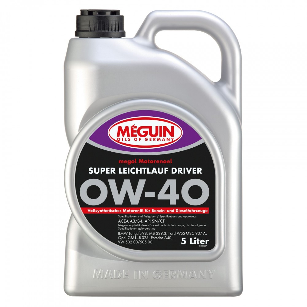 Масло MEGUIN Super Leichtlauf Driver 0W-40 - 5 Литра