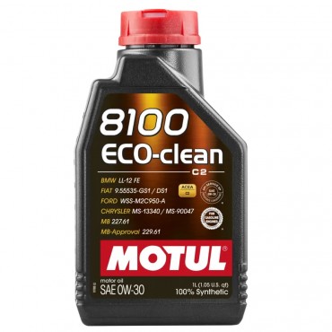 Масло Motul 8100 ECO-clean 0W-30 C2 - 1 Литър
