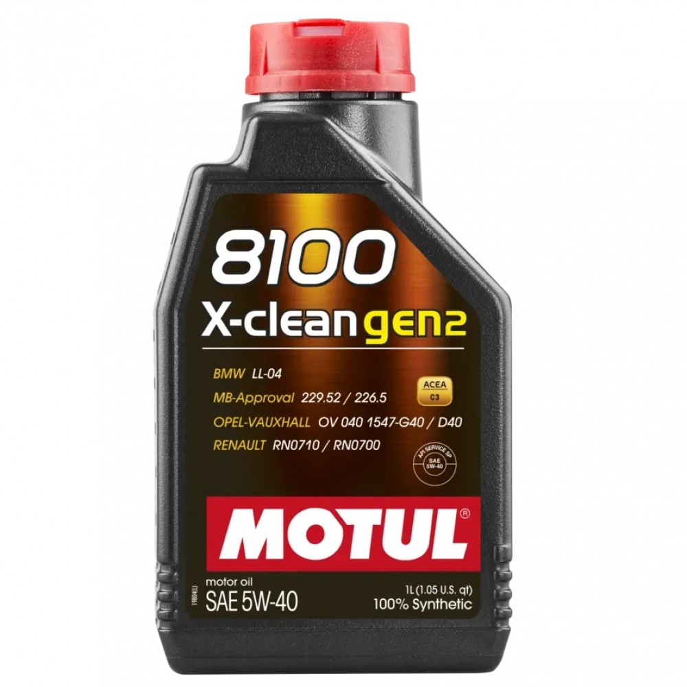Масло Motul 8100 X-clean Gen2 5W-40 C3 - 1 Литър Масло Motul 8100 X-clean Gen2 5W-40 C3 - 1 Литър