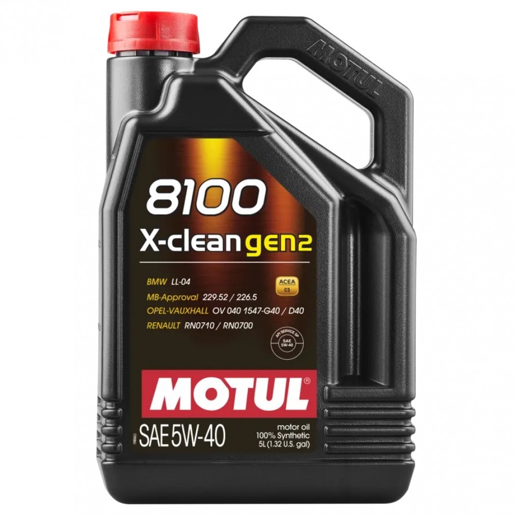Масло Motul 8100 X-clean Gen2 5W-40 C3 - 5 Литра Масло Motul 8100 X-clean Gen2 5W-40 C3 - 5 Литра