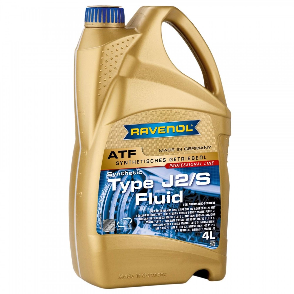 Масло RAVENOL ATF J2/S Fluid - 4 Литра
