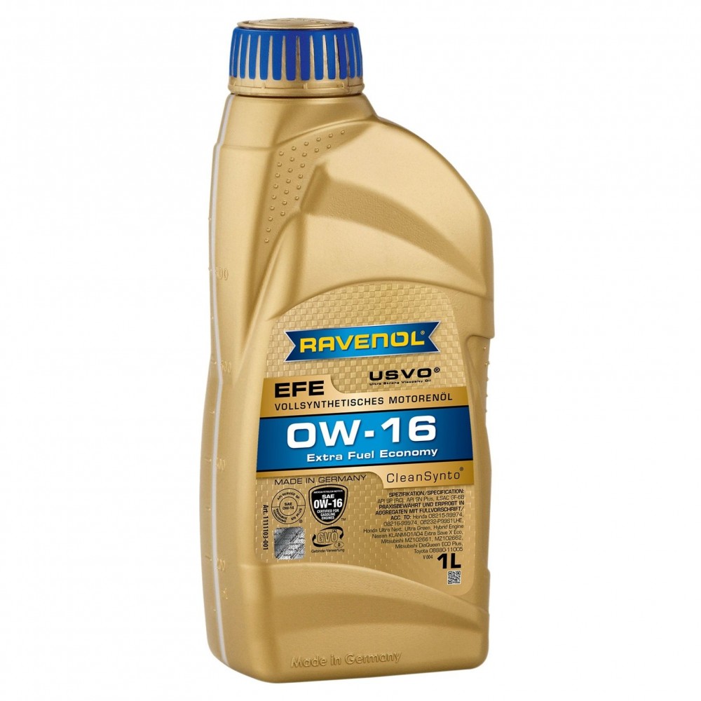 Масло RAVENOL Extra Fuel Economy EFE 0W-16 - 1 Литър Масло RAVENOL Extra Fuel Economy EFE 0W-16 - 1 Литър