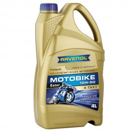 Масло RAVENOL Motobike 4-T Ester 10W-50 - 4 Литра