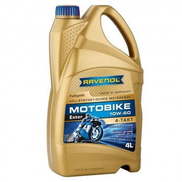 Масло RAVENOL Motobike 4-T Ester 10W-60 - 4 Литра