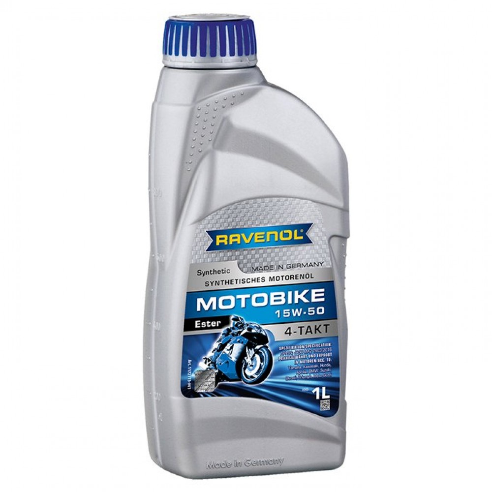 Масло RAVENOL Motobike 4-T Ester 15W-50 - 1 Литър