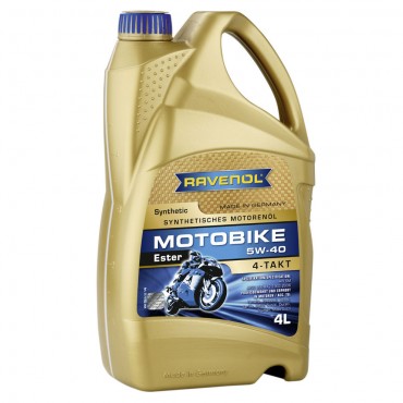 Масло RAVENOL Motobike 4-T Ester 5W-40 - 4 Литра