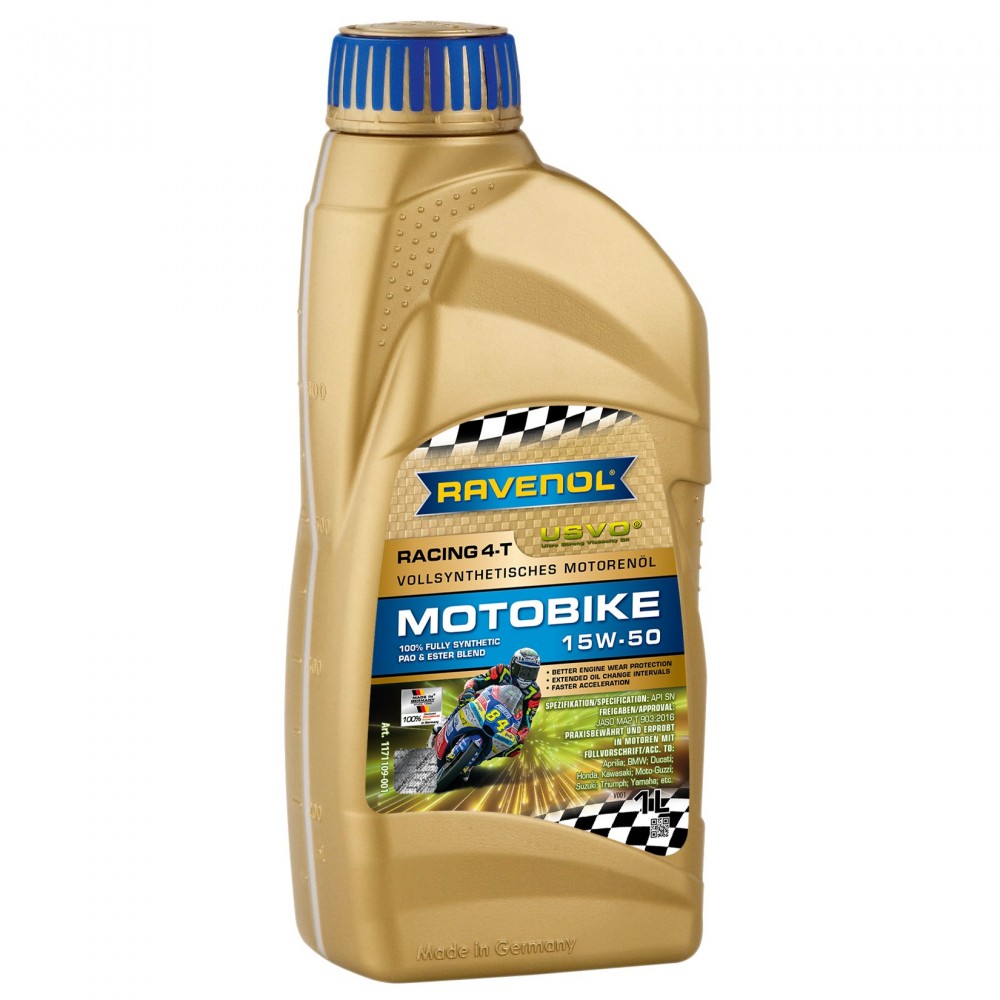 Масло RAVENOL Racing 4-T Motobike 15W-50 - 1 Литър