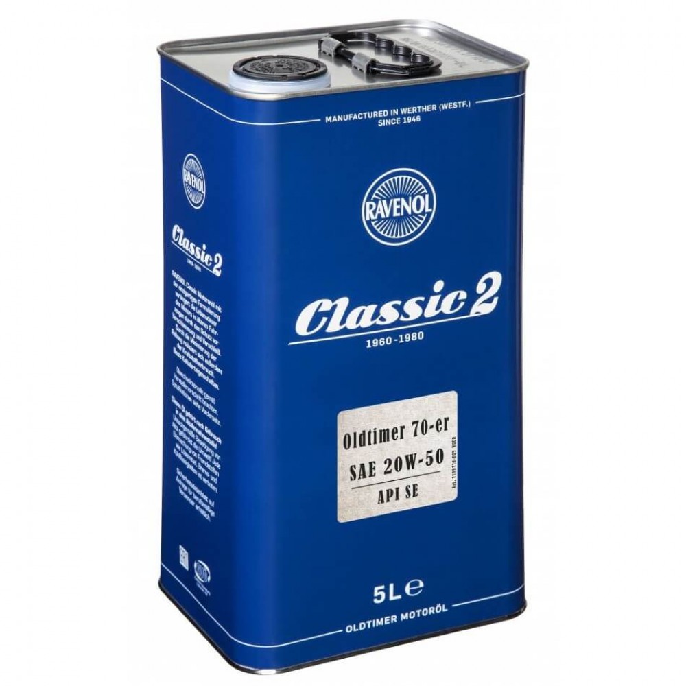 Масло RAVENOL Oldtimer 70-er 20W-50 - 5 Литра