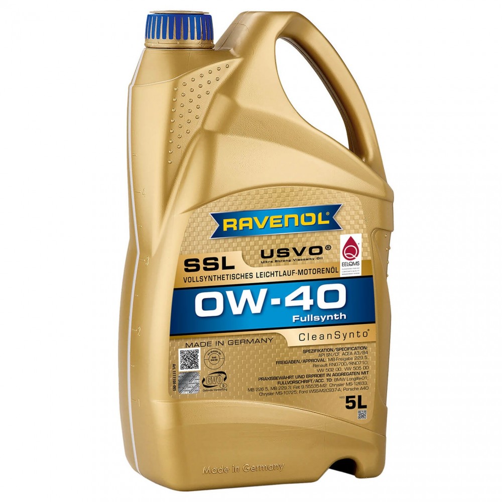 Масло RAVENOL SSL 0W-40 - 5 Литра