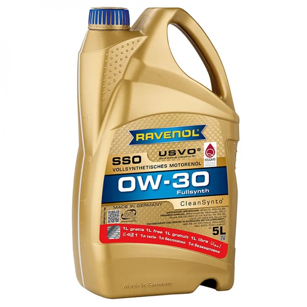 Масло RAVENOL SSO 0W-30 - (4+1 гратис) 5 Литра