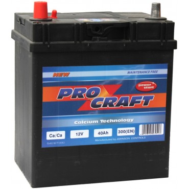 Акумулатор PROCRAFT JIS 40Ah 300A (L+)