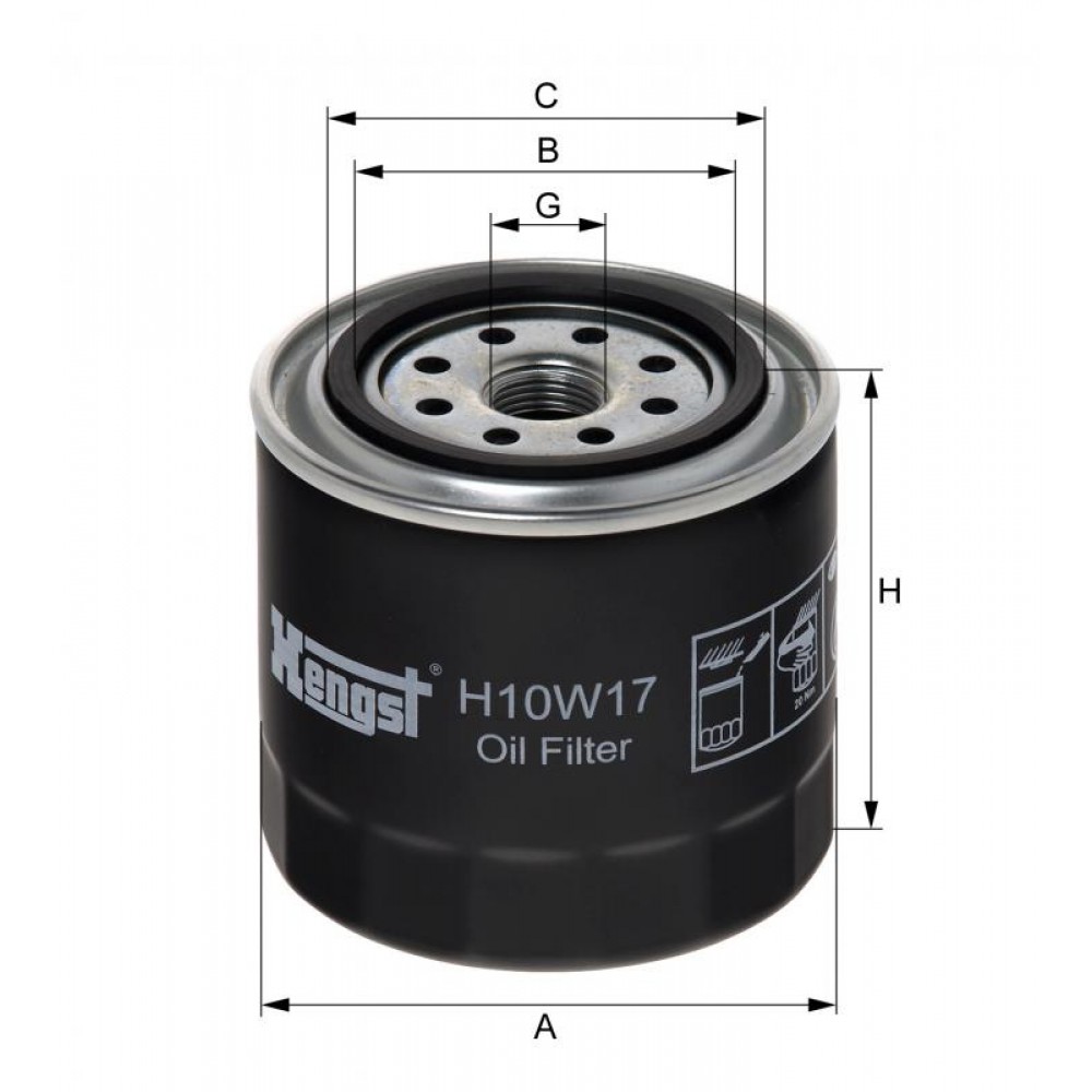 Маслен филтър HENGST H10W17