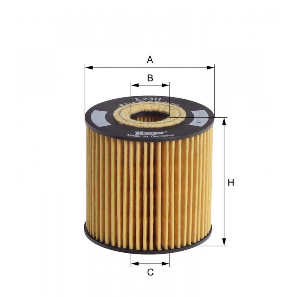 Маслен филтър HENGST E23H D81