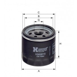 Маслен филтър HENGST H90W15
